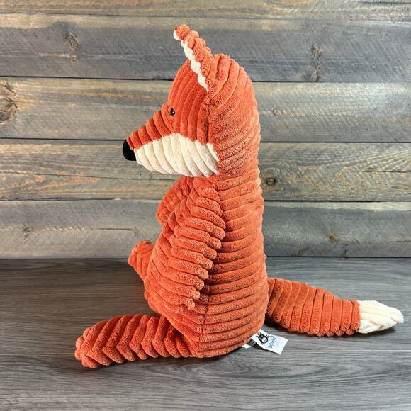 Jellycat London 18" Cordy Roy Fox Plush Woodland Orange Corduroy Squishy Snuggle - Picture 4 of 11